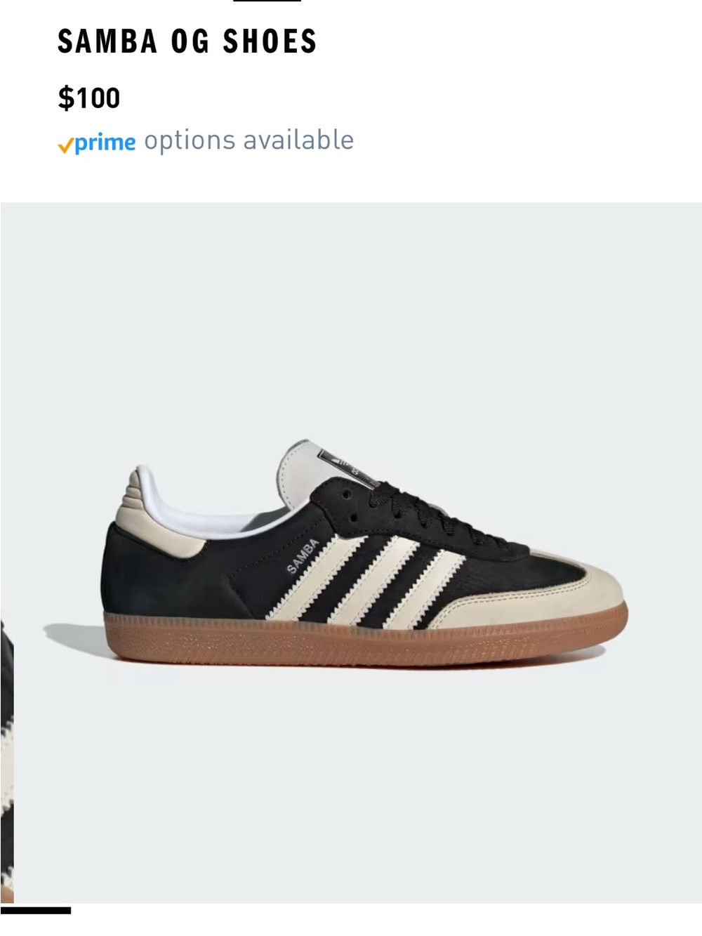 Adidas Samba OG black and white